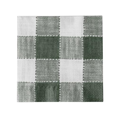 Pappersservett - Ida Ruta - Vit/Grön - L33 x B33 cm - www.frokenfraken.se