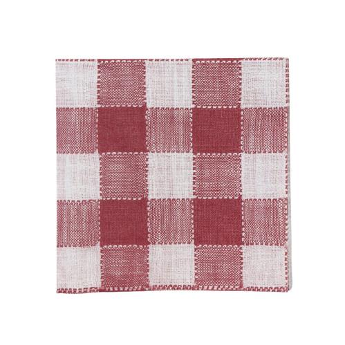 Pappersservett - Ida Ruta - Vit/Röd - L33 x B33 cm - www.frokenfraken.se