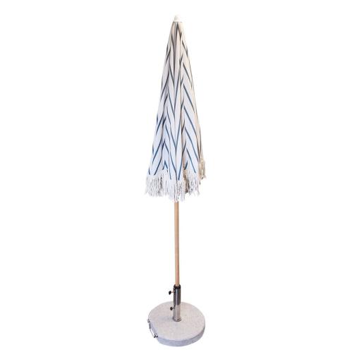 Parasoll - Randig - Offwhite/Blå - Vit - Ø175 x H220 cm - www.frokenfraken.se