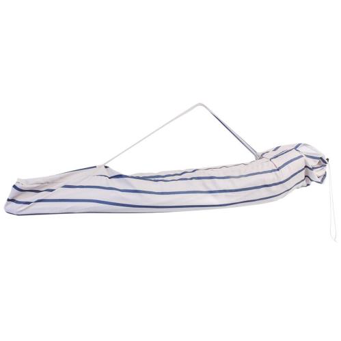 Parasoll - Randig - Offwhite/Blå - Vit - Ø175 x H220 cm - www.frokenfraken.se