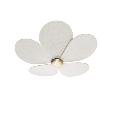 Plafond Daisy - Beige - Mässing - Ø50 x H13 cm - www.frokenfraken.se