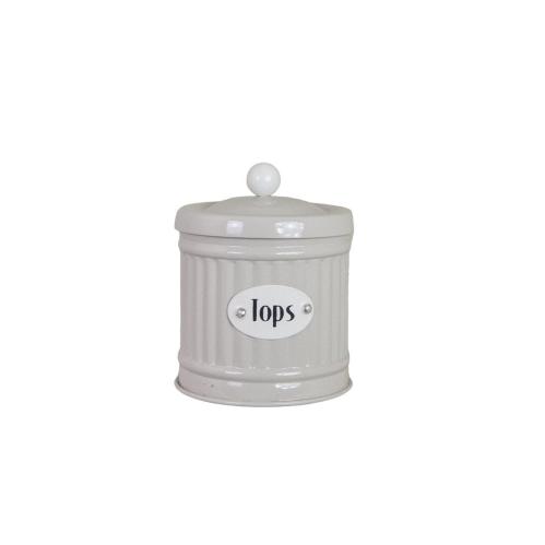 Plåtburk - Hugo Tops - Beige - Ø8,3 x H10 cm - www.frokenfraken.se