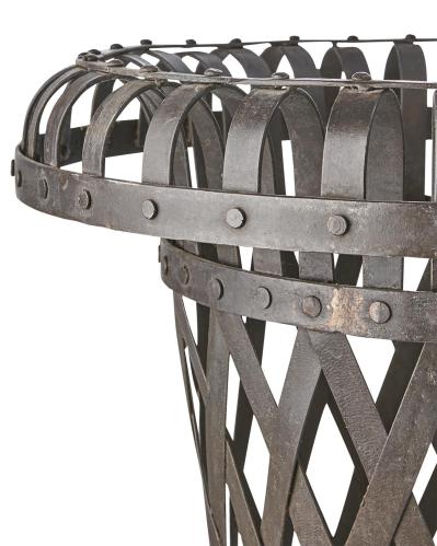 Pokalkruka i korg - Svart Metall - Ø28/50 x 76 cm - www.frokenfraken.se