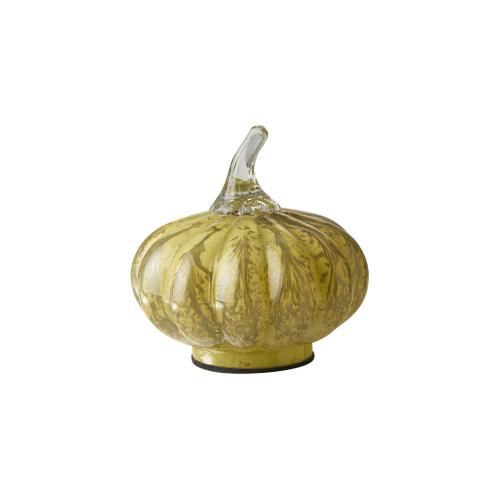 Pumpa - Gul - Glas - Ø12 x 12 cm - www.frokenfraken.se