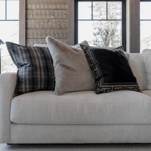 Kuddfodral - Celine - Cream - Fuskpäls - 60 x 60 cm - www.frokenfraken.se