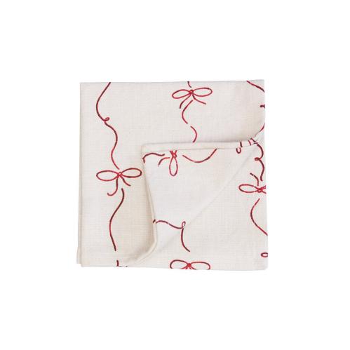 Servett - Rosett - Röd/Vit - 8-pack - 40 x 40 cm - www.frokenfraken.se
