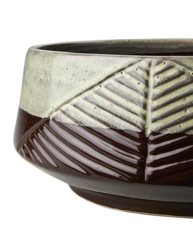 Skål - Ville Löv - Brun/elfenben - Ø27/25 x 11 cm - www.frokenfraken.se