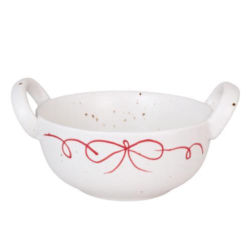 Skål - Viola Rosett - Röd/Vit - 8-pack - 18 x 14,3 x 9 cm - www.frokenfraken.se