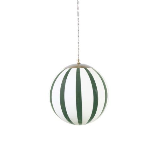 Taklampa - Alba - Opal - Liten - Vit/Grön - Ø21 x H23 cm - www.frokenfraken.se