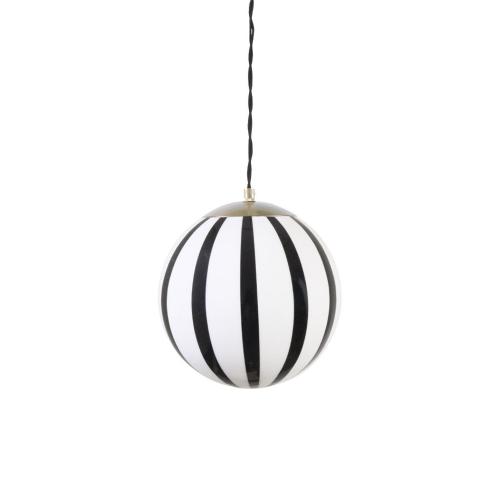Taklampa - Alba - Opal - Liten - Vit/Svart - Ø21 x H23 cm - www.frokenfraken.se