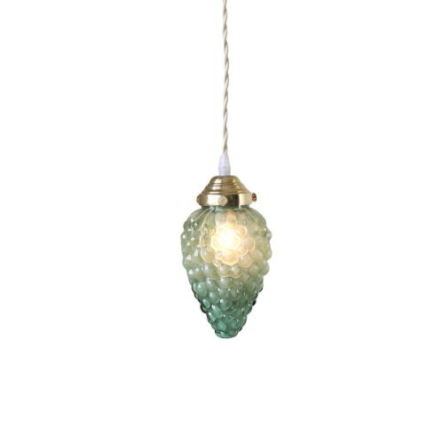 Taklampa - Druva - Mässing/Grön - Ø10 x H23 cm - www.frokenfraken.se