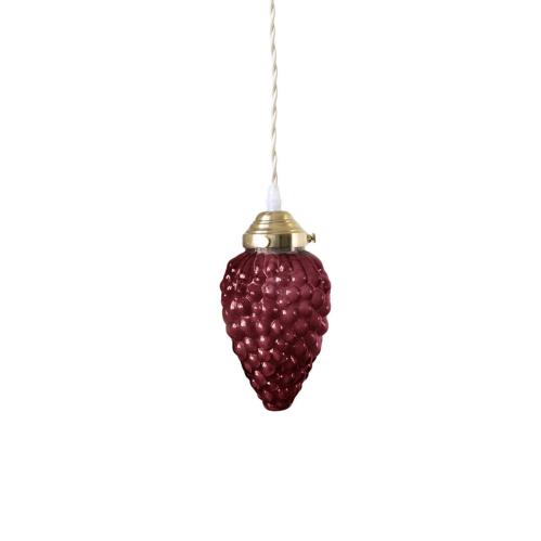 Taklampa - Druva - Mässing/Röd - Ø10 x H23 cm - www.frokenfraken.se