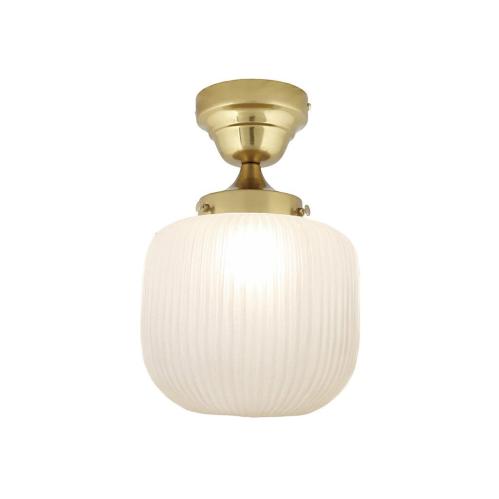 Taklampa - Eli - Liten - Mässing, Vit - Ø22 x H31 cm - www.frokenfraken.se