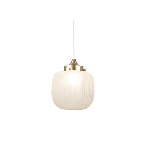 Taklampa - Eli m. Tvinnad Sladd - Liten - Mässing, Vit - Ø22 x H27 cm - www.frokenfraken.se
