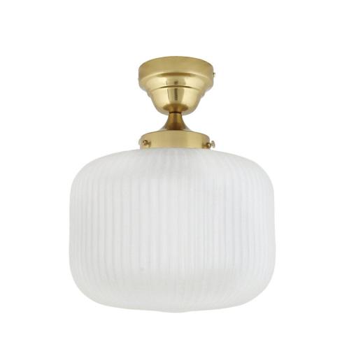 Taklampa - Eli - Stor - Mässing, Vit - Ø32 x H38 cm - www.frokenfraken.se