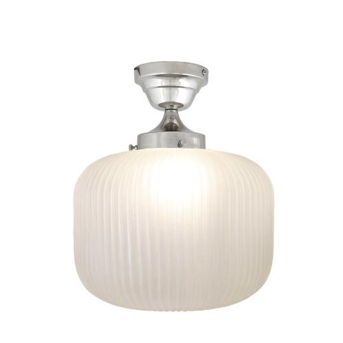 Taklampa - Eli - Stor - Silver, Vit - Ø32 x H38 cm - www.frokenfraken.se
