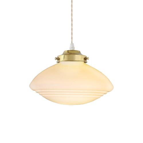 Taklampa - Hulda - Mässing, Vit - Ø24 x H17 cm - www.frokenfraken.se