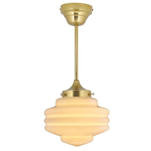 Taklampa m. Stång - Valter - Mässing/Beige - Ø20 x H49 cm - www.frokenfraken.se