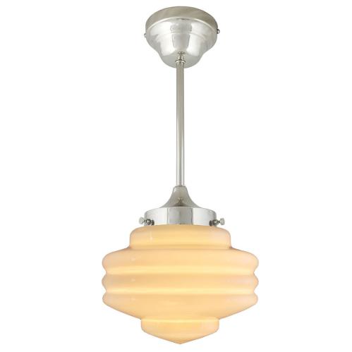Taklampa m. Stång - Valter - Silver/Beige - Ø20 x H49 cm - www.frokenfraken.se