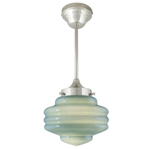 Taklampa m. Stång - Valter - Silver/Grön - Ø20 x H49 cm - www.frokenfraken.se