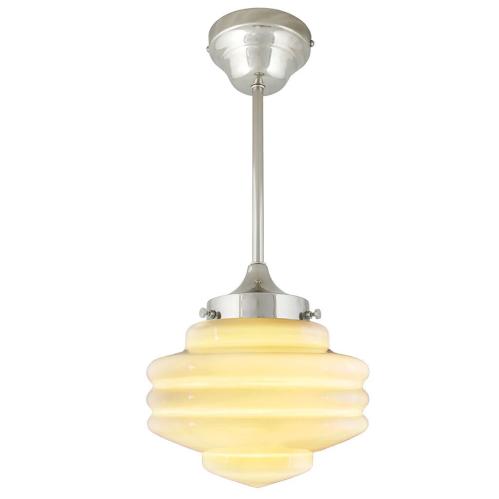 Taklampa m. Stång - Valter - Silver/Vit - Ø20 x H49 cm - www.frokenfraken.se