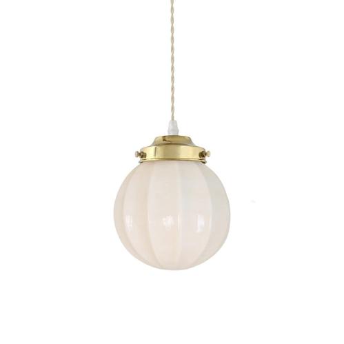 Taklampa - Marit - Liten - Mässing, Vit - Ø16 x H18 cm - www.frokenfraken.se