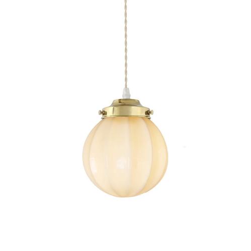 Taklampa - Marit - Liten - Mässing, Vit - Ø16 x H18 cm - www.frokenfraken.se