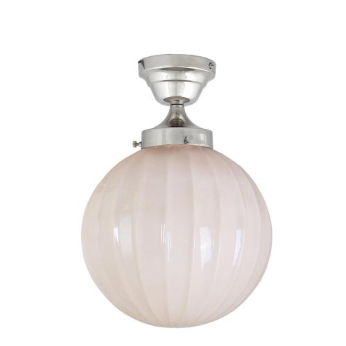 Taklampa - Marit - Stor - Silver, Beige - Ø32 x H38 cm - www.frokenfraken.se