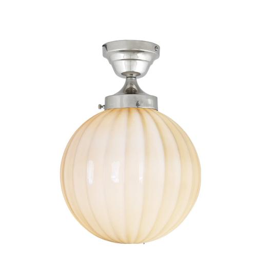 Taklampa - Marit - Stor - Silver, Beige - Ø32 x H38 cm - www.frokenfraken.se