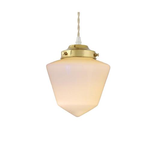 Taklampa - Signe - Mässing, Vit - Ø16 x H18 cm - www.frokenfraken.se