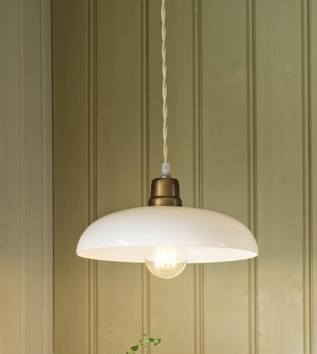 Taklampa Sofia Antik Mässing - Vit - L34 x B34 - www.frokenfraken.se