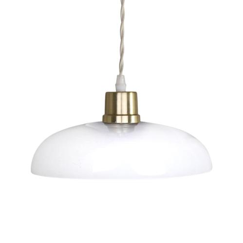 Taklampa Sofia Antik Mässing - Vit - L34 x B34 - www.frokenfraken.se