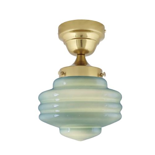 Taklampa - Valter - Mässing/Grön - Ø20 x H29 cm - www.frokenfraken.se
