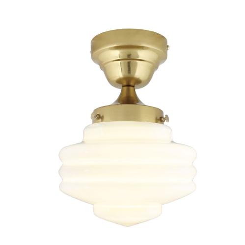 Taklampa - Valter - Mässing/Vit - Ø20 x H29 cm - www.frokenfraken.se