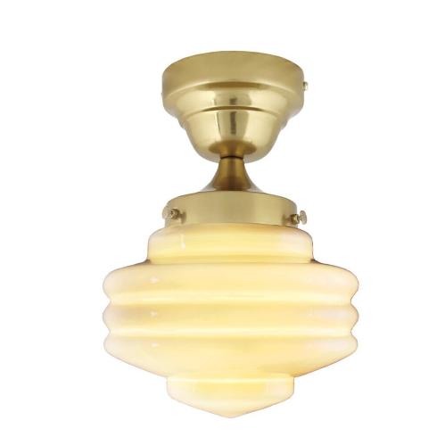 Taklampa - Valter - Mässing/Vit - Ø20 x H29 cm - www.frokenfraken.se