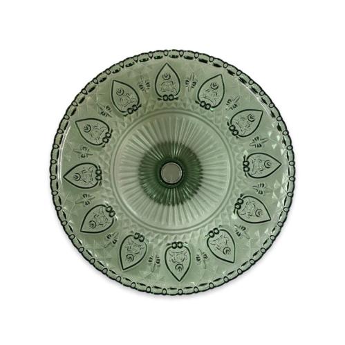 Tårtfat - Glas - Grön - 30 x 10,5 cm - www.frokenfraken.se