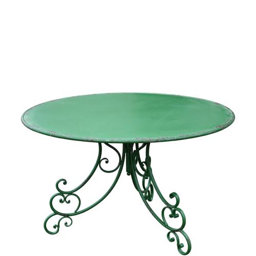 Trädgårdsbord - Grön Metall - Grön - Ø118 x 75 cm - www.frokenfraken.se