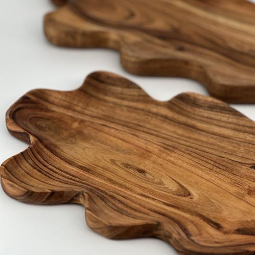 Träfat - Löv Trä - 43 x 20 cm - www.frokenfraken.se