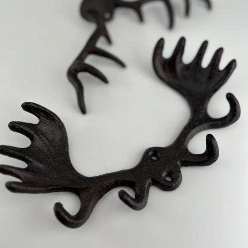 Väggkrok - Älghorn - 20,5 x 11 cm - www.frokenfraken.se