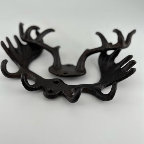 Väggkrok - Älghorn - 20,5 x 11 cm - www.frokenfraken.se