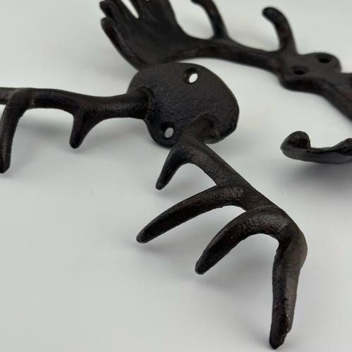 Väggkrok - Älghorn - 20,5 x 11 cm - www.frokenfraken.se