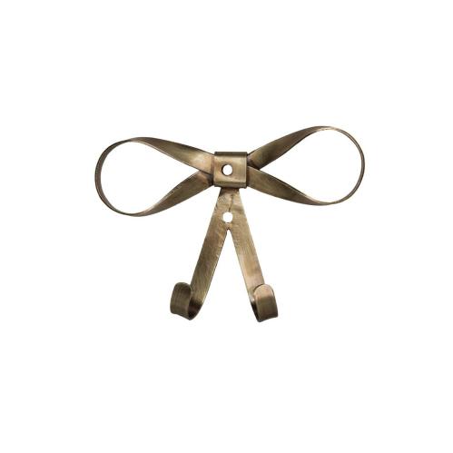 Väggkrok - Rosett - Antik Mässing - L13,5 x B9,5 x D3 cm - www.frokenfraken.se