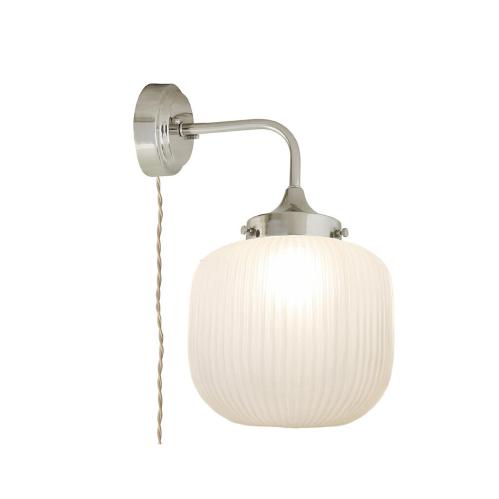 Vägglampa - Eli - Liten - Silver, Vit - Ø22 x L29 x H38 cm - www.frokenfraken.se
