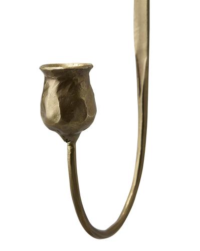 Väggljushållare L - Mässing - 10 x 57 x 14 cm - www.frokenfraken.se