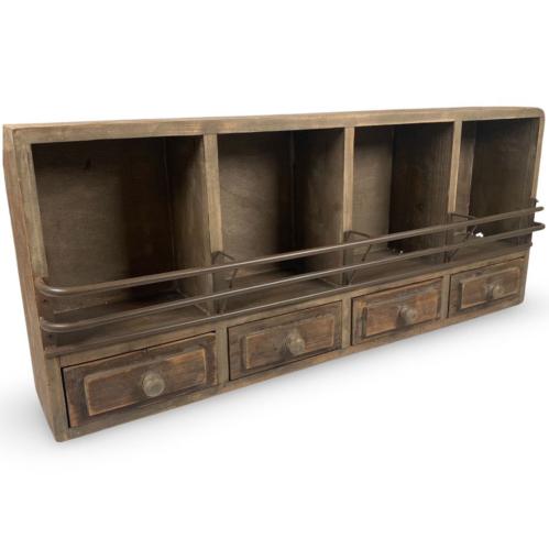 Väggskåp - Trä Brun - 80 x 34 x 19 cm - www.frokenfraken.se