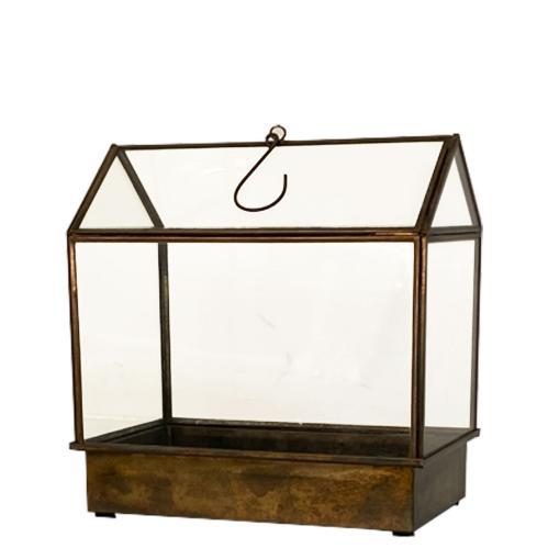 Växthus - Terrariumhus - Koppar - 16 x 26 x 26 cm - www.frokenfraken.se