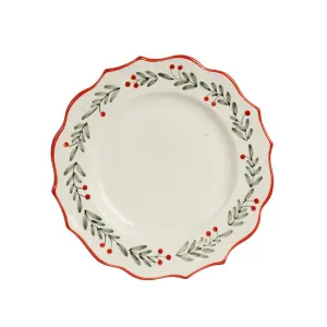 Assiett - Esther Lingon - Julservis - Ø21,5 cm - www.frokenfraken.se