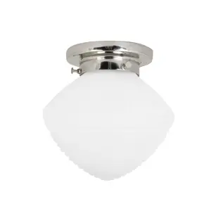 Badrumslampa Tak - Alfred - Silver, Vit - Ø24 x H30 cm - www.frokenfraken.se