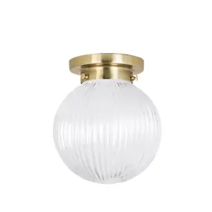 Badrumslampa Tak - Eivor - Mässing, Transparent - Ø16 x H19 cm - www.frokenfraken.se
