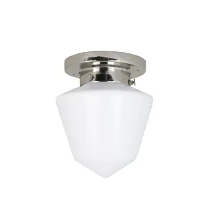 Badrumslampa Tak - Signe - Silver, Vit - Ø16 x H18 cm - www.frokenfraken.se